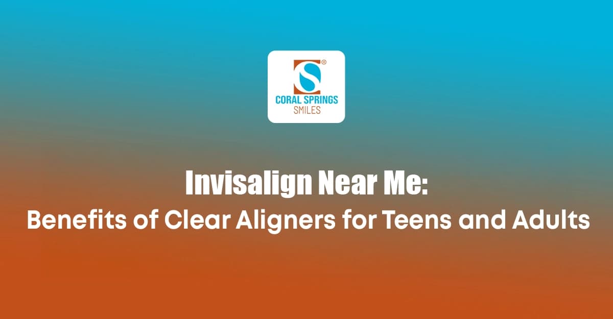 Teen and adult smiling after Invisalign treatment at Coral Springs Smiles in Coral Springs, FL, showcasing clear aligner results and a healthy straight smile.