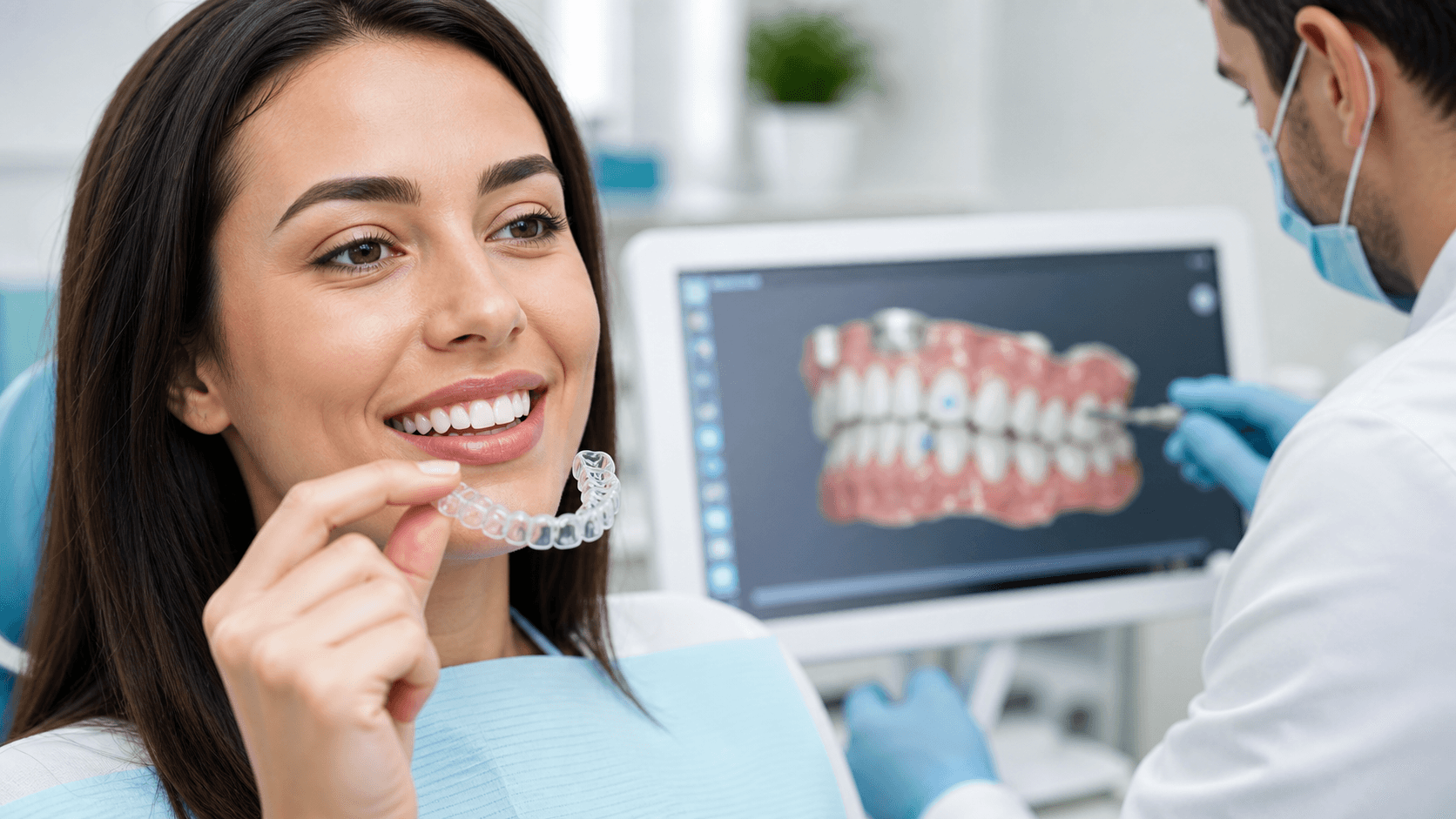 Invisalign clear aligners to fix crooked teeth without braces in Coral Springs
